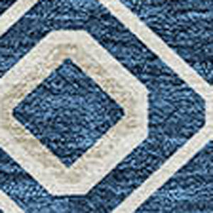 Homeroots 3' X 5' Southwestern Washable Indoor Outdoor Area Rug - Durable, Stylish, Stain Resistant Design Navy Blue Polyester 612203