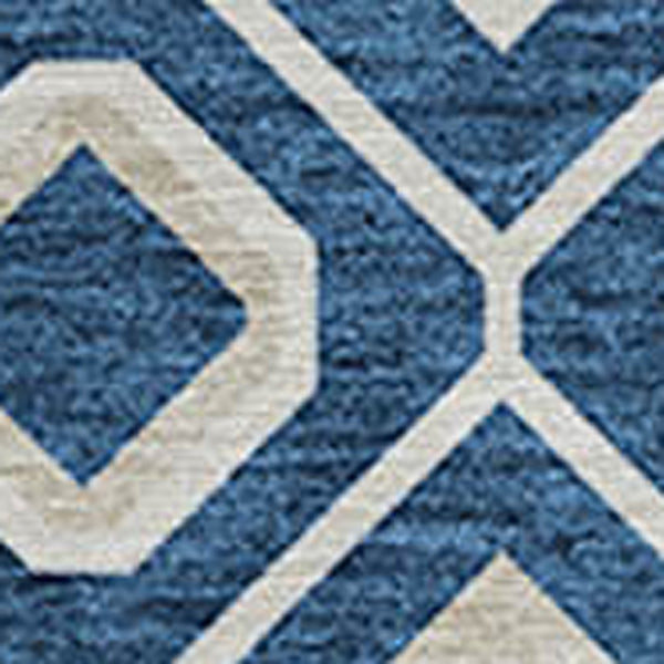 Homeroots 3' X 5' Southwestern Washable Indoor Outdoor Area Rug - Durable, Stylish, Stain Resistant Design Navy Blue Polyester 612204