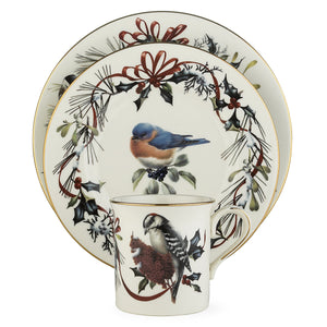 Lenox Winter Birds Ivory Porcelain Dinnerware Set with 24k Gold Trim for Holiday Tables 6122055