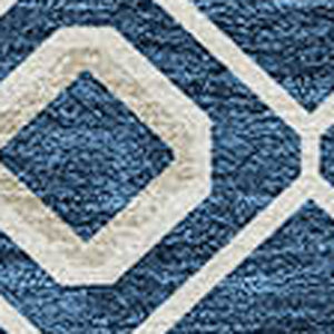 Homeroots 3' X 5' Southwestern Washable Indoor Outdoor Area Rug - Durable, Stylish, Stain Resistant Design Navy Blue Polyester 612205