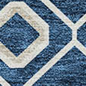 Homeroots 3' X 5' Southwestern Washable Indoor Outdoor Area Rug - Durable, Stylish, Stain Resistant Design Navy Blue Polyester 612206