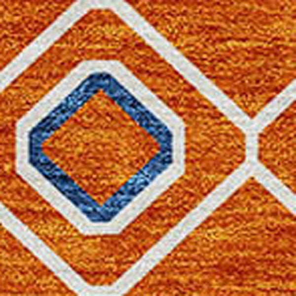 Homeroots 3' X 5' Southwestern Washable Indoor Outdoor Area Rug - Durable, Stylish, Stain Resistant Design Orange Polyester 612212