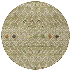 Homeroots 3' X 5' Southwestern Washable Indoor Outdoor Area Rug - Durable, Stylish, Stain Resistant Design Sage Polyester 612216