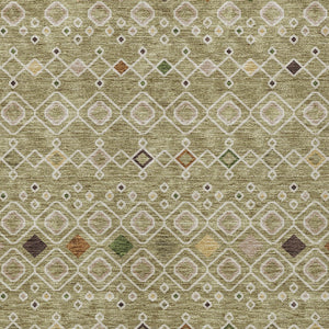 Homeroots 3' X 5' Southwestern Washable Indoor Outdoor Area Rug - Durable, Stylish, Stain Resistant Design Sage Polyester 612217