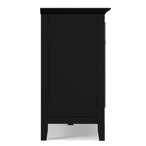 English Elm Amherst Shaker Pine Sideboard Wide Four Door Storage Cabinet for Dining Hallway Black B136P481646