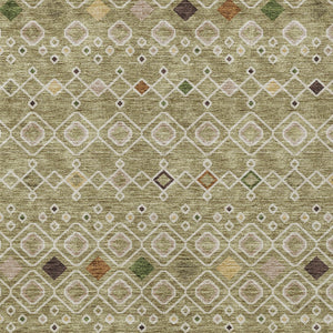 Homeroots 3' X 5' Southwestern Washable Indoor Outdoor Area Rug - Durable, Stylish, Stain Resistant Design Sage Polyester 612218