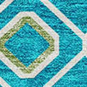 Homeroots 3' X 5' Southwestern Washable Indoor Outdoor Area Rug - Durable, Stylish, Stain Resistant Design Teal Blue Polyester 612225