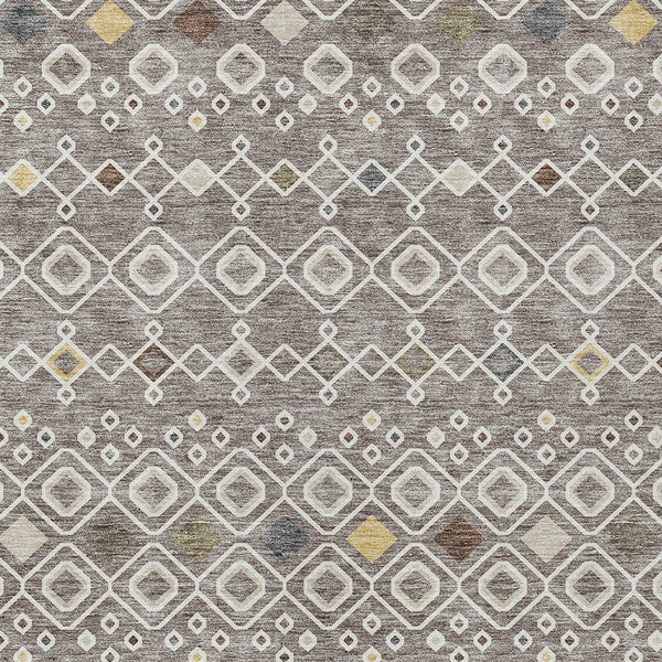 Homeroots 3' X 5' Southwestern Washable Indoor Outdoor Area Rug - Durable, Stylish, Stain Resistant Design Taupe Polyester 612226