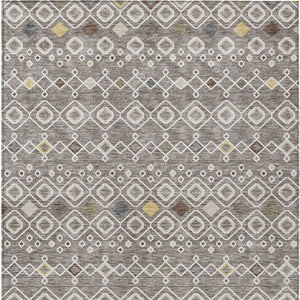 Homeroots 3' X 5' Southwestern Washable Indoor Outdoor Area Rug - Durable, Stylish, Stain Resistant Design Taupe Polyester 612227