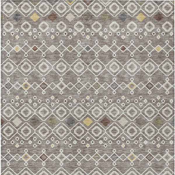 Homeroots 3' X 5' Southwestern Washable Indoor Outdoor Area Rug - Durable, Stylish, Stain Resistant Design Taupe Polyester 612227