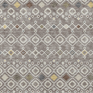 Homeroots 3' X 5' Southwestern Washable Indoor Outdoor Area Rug - Durable, Stylish, Stain Resistant Design Taupe Polyester 612227