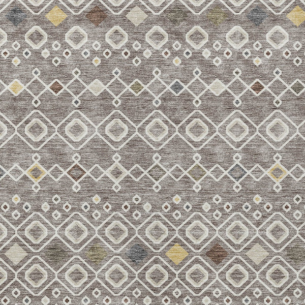 Homeroots 3' X 5' Southwestern Washable Indoor Outdoor Area Rug - Durable, Stylish, Stain Resistant Design Taupe Polyester 612227