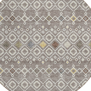 Homeroots 3' X 5' Southwestern Washable Indoor Outdoor Area Rug - Durable, Stylish, Stain Resistant Design Taupe Polyester 612228