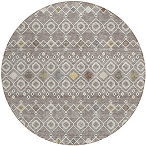 Homeroots 3' X 5' Southwestern Washable Indoor Outdoor Area Rug - Durable, Stylish, Stain Resistant Design Taupe Polyester 612228