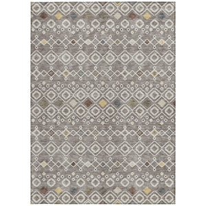 Homeroots 3' X 5' Southwestern Washable Indoor Outdoor Area Rug - Durable, Stylish, Stain Resistant Design Taupe Polyester 612229