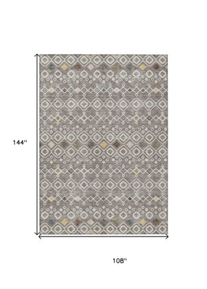 Homeroots 3' X 5' Southwestern Washable Indoor Outdoor Area Rug - Durable, Stylish, Stain Resistant Design Taupe Polyester 612230
