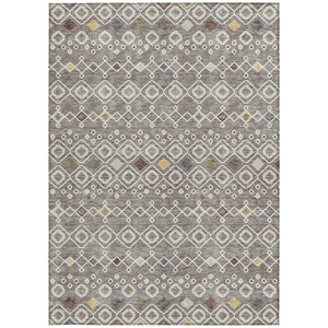 Homeroots 3' X 5' Southwestern Washable Indoor Outdoor Area Rug - Durable, Stylish, Stain Resistant Design Taupe Polyester 612230