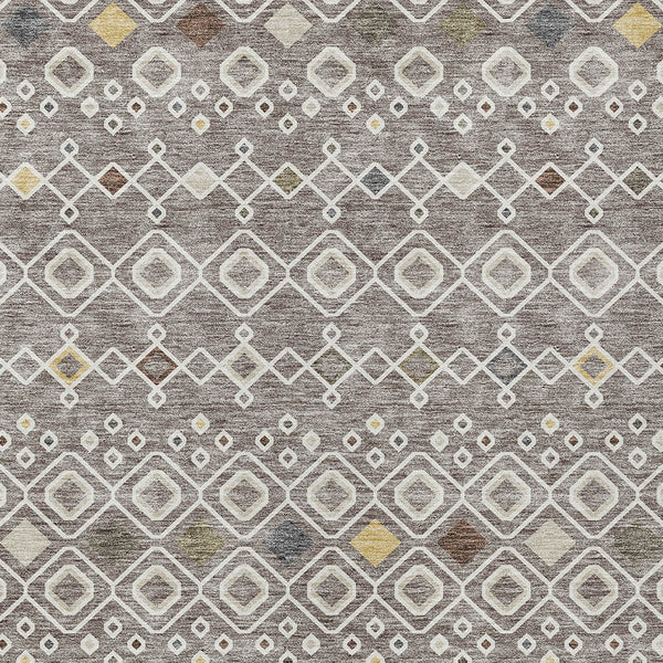 Homeroots 3' X 5' Southwestern Washable Indoor Outdoor Area Rug - Durable, Stylish, Stain Resistant Design Taupe Polyester 612231