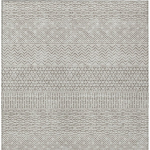 HomeRoots 5' Chevron Area Rug - Stylish Beige and Ivory Design for Indoor/Outdoor Spaces, Easy Care & Durable 8' X 10' 612235