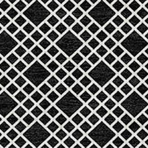 Homeroots 3' Washable Indoor Outdoor Area Rug With Chevron Design - Durable, Stain Resistant, Versatile Décor Black Polyester 612238