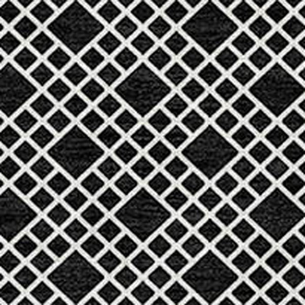 Homeroots 3' Washable Indoor Outdoor Area Rug With Chevron Design - Durable, Stain Resistant, Versatile Décor Black Polyester 612241