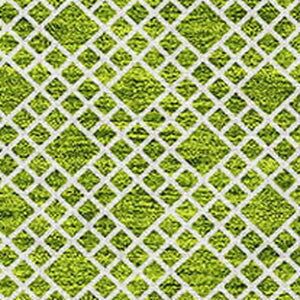 Homeroots 3' Washable Indoor Outdoor Area Rug With Chevron Design - Durable, Stain Resistant, Versatile Décor Lime Green Polyester 612274