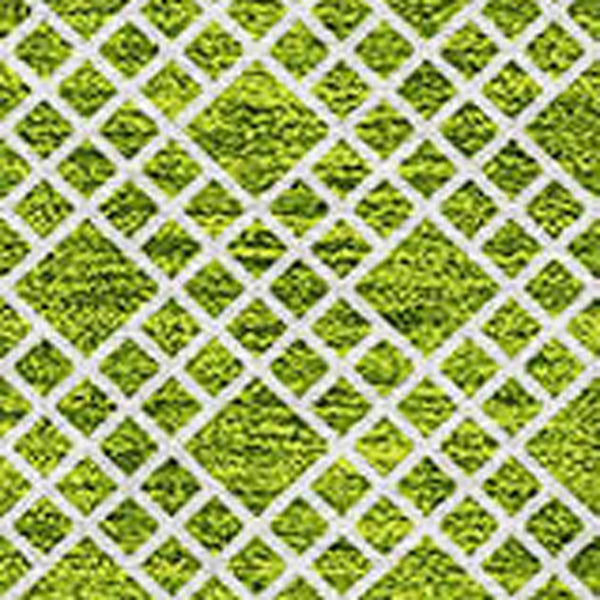 Homeroots 3' Washable Indoor Outdoor Area Rug With Chevron Design - Durable, Stain Resistant, Versatile Décor Lime Green Polyester 612274