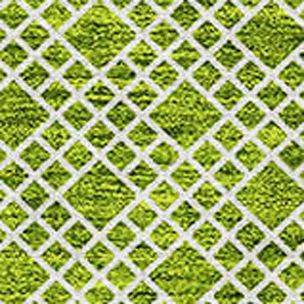 Homeroots 3' Washable Indoor Outdoor Area Rug With Chevron Design - Durable, Stain Resistant, Versatile Décor Lime Green Polyester 612277