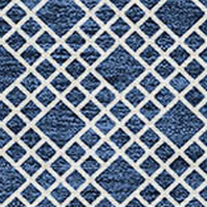 Homeroots 3' Washable Indoor Outdoor Area Rug With Chevron Design - Durable, Stain Resistant, Versatile Décor Navy Blue Polyester 612283