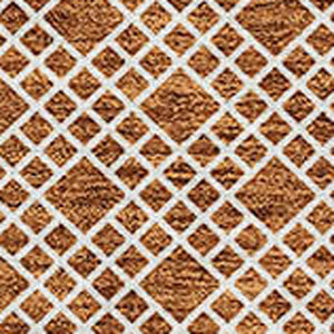 Homeroots 3' Washable Indoor Outdoor Area Rug With Chevron Design - Durable, Stain Resistant, Versatile Décor Orange Polyester 612290