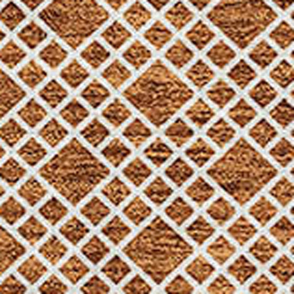 Homeroots 3' Washable Indoor Outdoor Area Rug With Chevron Design - Durable, Stain Resistant, Versatile Décor Orange Polyester 612290