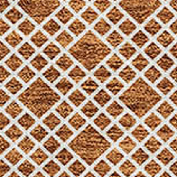 Homeroots 3' Washable Indoor Outdoor Area Rug With Chevron Design - Durable, Stain Resistant, Versatile Décor Orange Polyester 612291