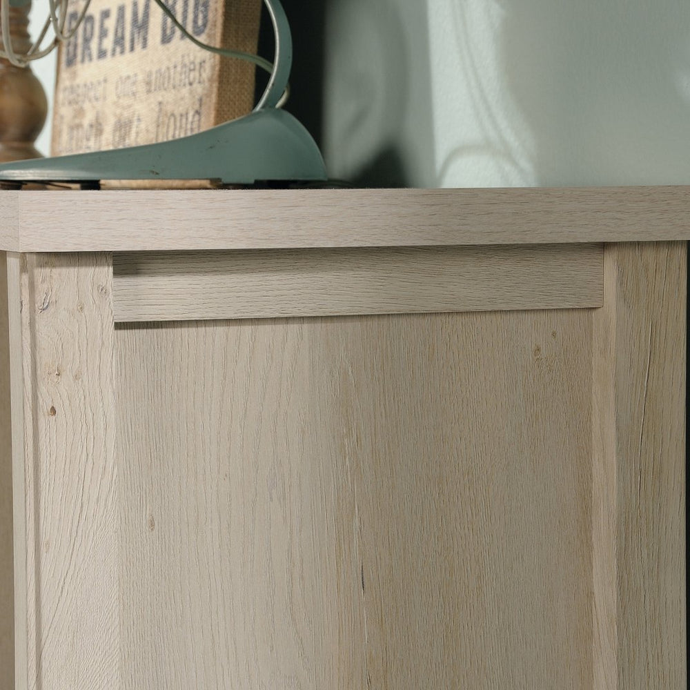 English Elm Hutch, Versatile Brown-Finish Storage Unit With Adjustable Shelves For Living Rooms And Offices B356P367732