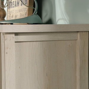 English Elm Hutch, Versatile Brown-Finish Storage Unit With Adjustable Shelves For Living Rooms And Offices B356P367732