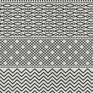 HomeRoots 5' Stylish Black and White Chevron Washable Area Rug for Indoor and Outdoor Use, Durable Design 9' X 12' 612302