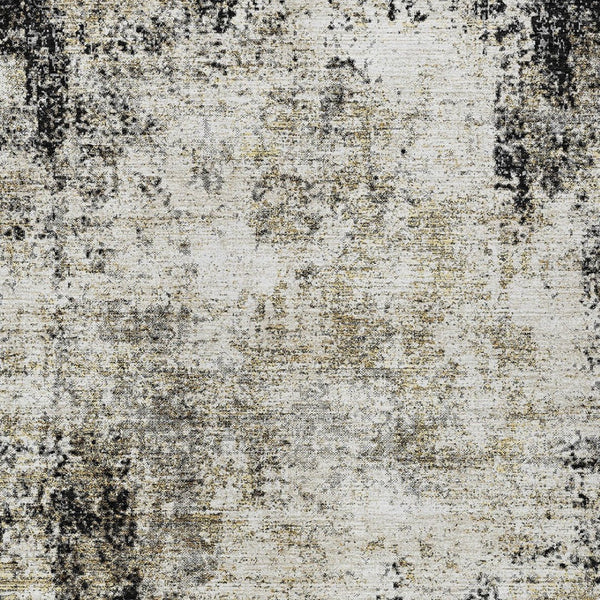 HomeRoots 5' Stylish Black Ivory Beige Abstract Washable Area Rug for Indoor and Outdoor Spaces, Durable & Modern 9' X 12' 612308