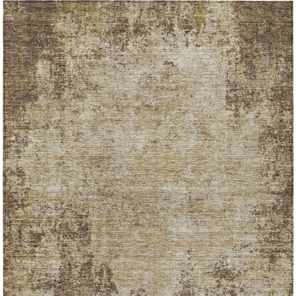 HomeRoots 5' Brown and Beige Abstract Area Rug – Stylish, Washable Design for Indoor and Outdoor Spaces 5' X 8' 612311