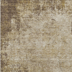 HomeRoots 5' Brown and Beige Abstract Area Rug – Stylish, Washable Design for Indoor and Outdoor Spaces 5' X 8' 612311
