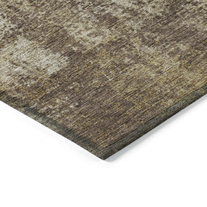 HomeRoots 5' Brown and Beige Abstract Area Rug – Stylish, Washable Design for Indoor and Outdoor Spaces 8' X 10' 612313