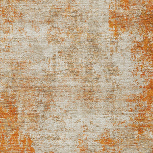 HomeRoots 5' Bold Orange and Ivory Abstract Area Rug - Washable, Durable, Stylish for Indoor/Outdoor Spaces 10' X 14' 612345