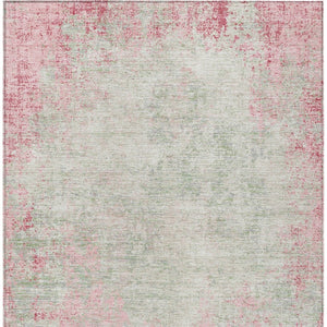 HomeRoots 5' Pink and Ivory Abstract Area Rug - Stylish, Washable, Indoor/Outdoor Durable Design for Any Space 10' X 14' 612351