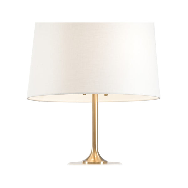 Wildwood Ancona Marble Lamp With Coffee-Bronze Accents — 27.5" Contemporary Stone Table Light For Modern Interiors 61236