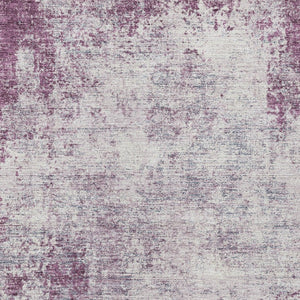 HomeRoots 5' Vibrant Plum and Ivory Abstract Indoor Outdoor Rug – Durable, Washable, Modern Design for Any Space 9' X 12' 612362