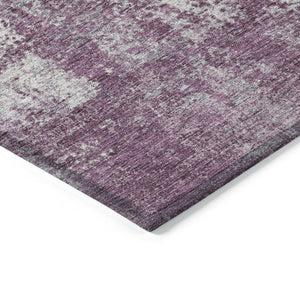 HomeRoots 5' Vibrant Plum and Ivory Abstract Indoor Outdoor Rug – Durable, Washable, Modern Design for Any Space 10' X 14' 612363