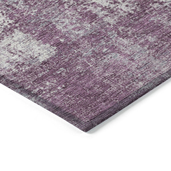 HomeRoots 5' Vibrant Plum and Ivory Abstract Indoor Outdoor Rug – Durable, Washable, Modern Design for Any Space 10' X 14' 612363