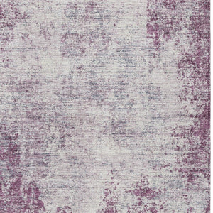 HomeRoots 5' Vibrant Plum and Ivory Abstract Indoor Outdoor Rug – Durable, Washable, Modern Design for Any Space 10' X 14' 612363