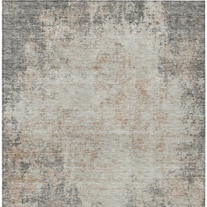 HomeRoots 5' Stylish Taupe and Ivory Abstract Indoor-Outdoor Rug - Durable, Washable, Versatile for Any Space 8' X 10' 612373
