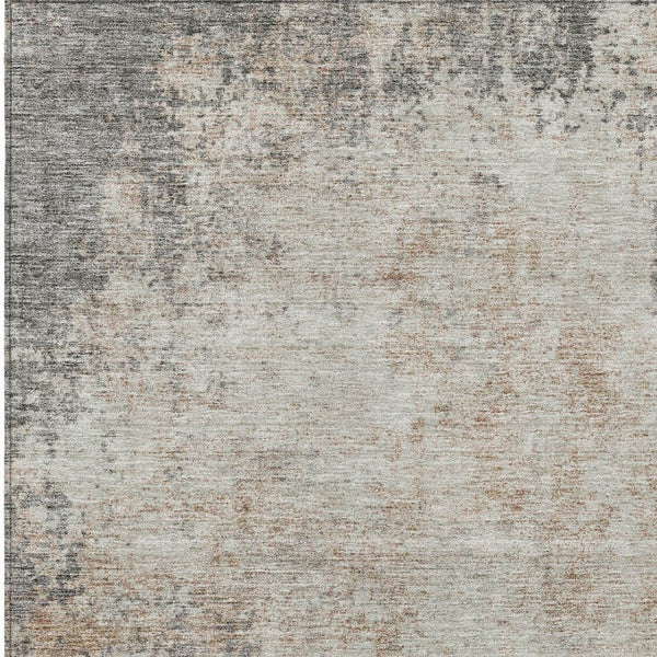 HomeRoots 5' Stylish Taupe and Ivory Abstract Indoor-Outdoor Rug - Durable, Washable, Versatile for Any Space 9' X 12' 612374