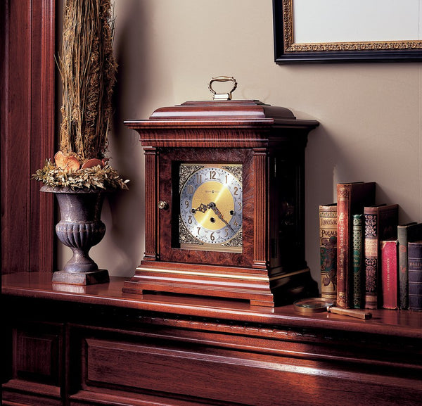 Hekman Furniture 612436 Thomas Tompion Mantel Clock - Elegant Windsor Cherry Finish With Triple-chime Movement Windsor Cherry Thomas Tompion Mantel Clock 612436