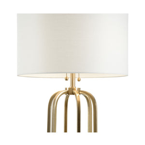 Wildwood Varese Marble Table Lamp With Calacatta Gold Base And Coffee Bronze Frame, Dual Pull-Chain Light 61246
